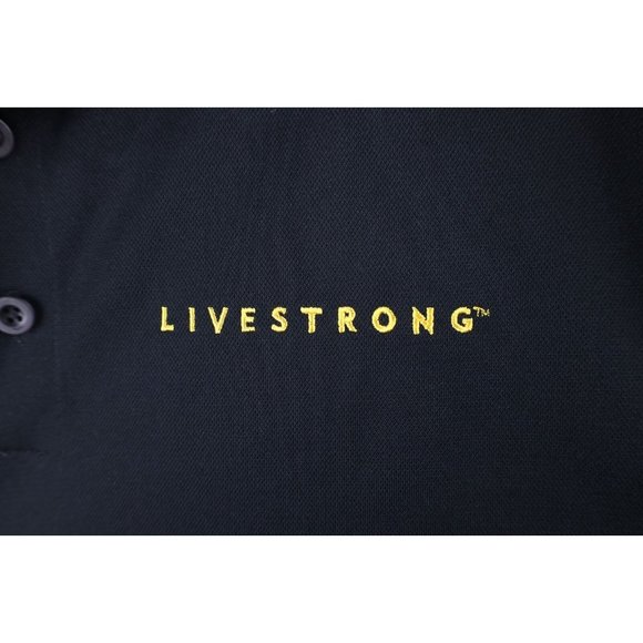 Vintage Nike Golf Mens Large Spell Out Lance Armstrong Livestrong Polo Shirt - Picture 5 of 10